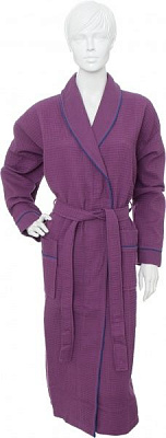 Халат вафельний Karna з кантом р. M лавандовий Aleron