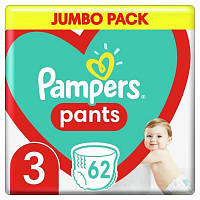 Підгузки-трусики Pampers Pants розмір 3 (6-11 кг) 62 шт.