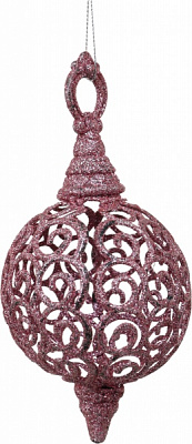 Шар новогодний HFK722P d 80 мм розовый