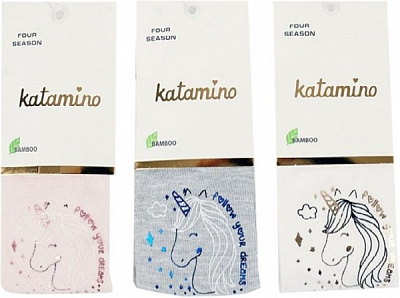 Колготки для девочек KATAMINO K32198р.106-118 серый 