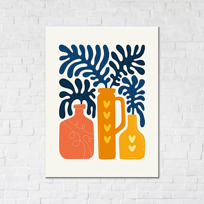 Постер Абстрактні квіти 30x40 см Brushme