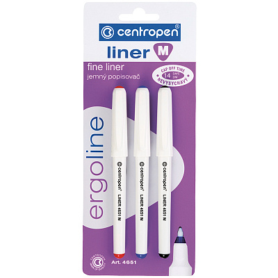 Набор линеров Centropen 4651/03 M ergoline 3 шт.