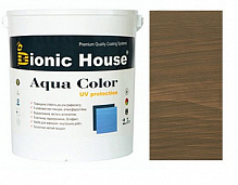 Лазурь Bionic House лессирующая универсальная Aqua Color UV protect хаки шелковистый мат 2,5 л