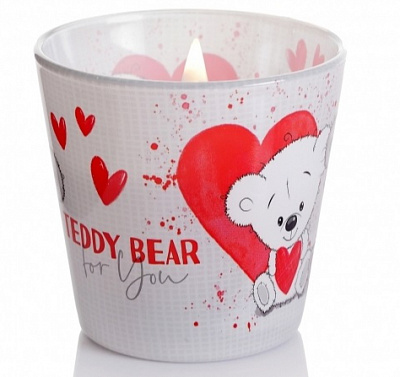 Свеча ароматическая Мишка Тедди (стекло 115 г) Bartek Candles