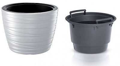 Горшок для цветов Prosperplast MAZE 475х349 мм круглый белый 