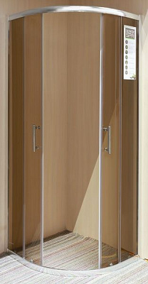 Душевая кабина ScandiSPA Smart 80x80 профиль хром, стекло чайное