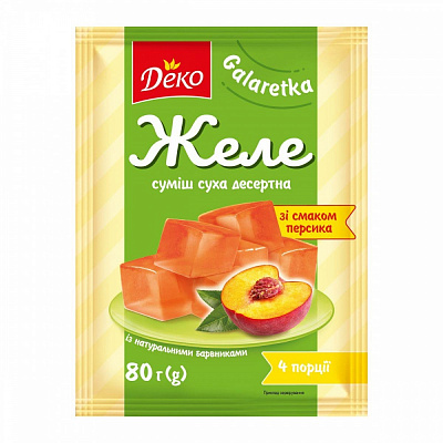 Загуститель Деко Желе со вкусом персика 80 г