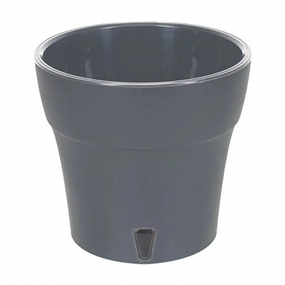Вазон пластик Dali круглый антрацит 1,2 л Santino (2022967)