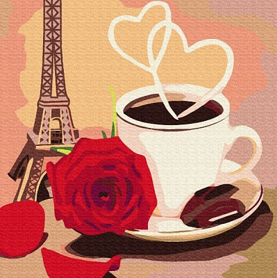 Картина за номерами Romantic 3 25х25 см Rosa Start