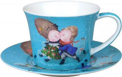 Чашка с блюдцем Первый поцелуй 220 мл 924-343 Gapchinska