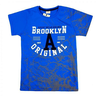 Футболка для мальчика AKKU с буквой А р.146 голубой 9076 