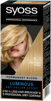 Фарба Syoss Luminus 8-11 попелястий блонд 115 мл