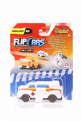Машинка-трансформер Flip Cars Скорая помощь и внедорожник EU463875-06