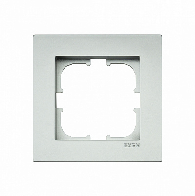 Рамка одноместная EXEN Karell универсальная серебро 200-100000-101