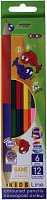 Карандаши цветные двухсторонние Kids Line Double ZB.2462, 6 шт. ZiBi