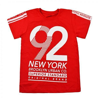 Футболка для хлопчика Maccaboy 9093 з цифрою 92 р.128 червоний