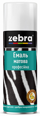 Емаль аерозольна ZEBRA професійна RAL 3020 червоний глянець 400 мл