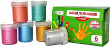 Фарби пальчикові 6 кольорів, 240 мл, перламутрові Western Industrial Group