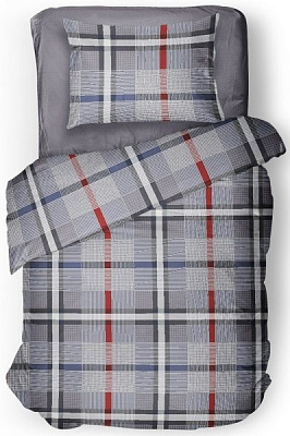 Комплект постельного белья Smart Check 160х220 см серый UP! (Underprice) 