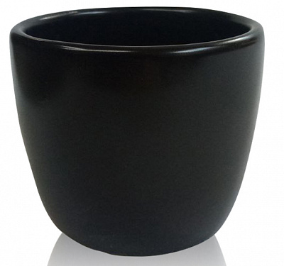 Кашпо керамическое Eterna круглый 0,25 л черный (207-7) 
