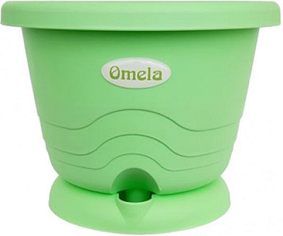 Горшок пластиковый Омела Омела Пастель 2,6 литра круглый 2,6л мята 