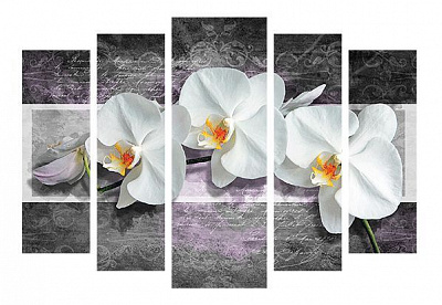 Картина модульная Цветы 454 118x80 см 