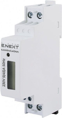 Счетчик ENEXT однофазный e.control.w04m 5 (45) А электронный класс 1.0 (некоммер) i0310031m