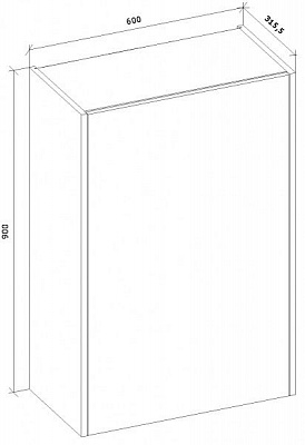 Шкаф верхний под вытяжку МС Идея Лофт ВВ 60/90/31,6 бетон Грейд