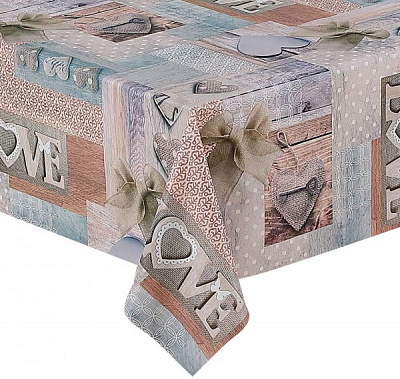 Скатертина Прованс Серце 137x180 см бежевий Dariana