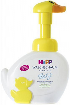 Пенка Hipp для умывания и мытья рук дозатор Babysanft 250 мл