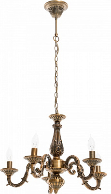Люстра підвісна Інтерклас НСБ 04-5хХХ-332 5xE14 стара бронза 9444-5