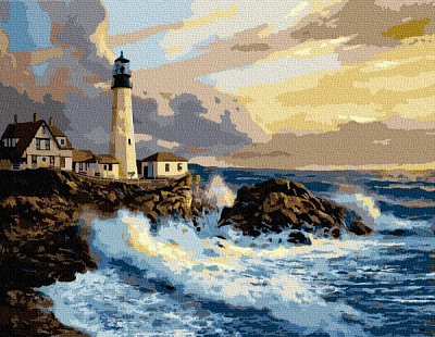 Картина по номерам Маяк на побережье BookOpt 