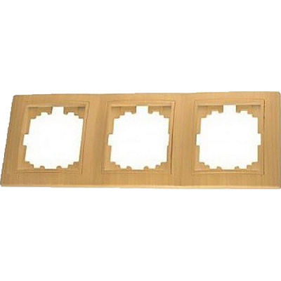 Рамка трехместная Lezard MIRA горизонтальная дуб матовый 701-5100-148