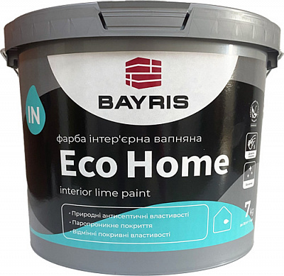 Фарба фасадна вапняна Bayris ECO HOME мат білий 7кг