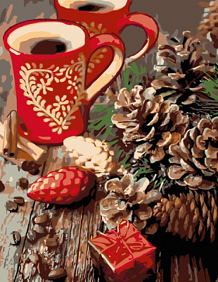 Набір, техніка акриловий живопис за номерами Зимовий натюрморт 2 35х45 см Rosa Start