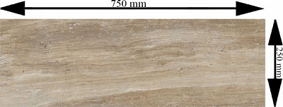 Плитка Allore Group Travertine Gold W M 25x75 NR Satin 1