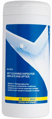 Салфетки для чистки экранов, мониторов и оптики BM.0800 Buromax