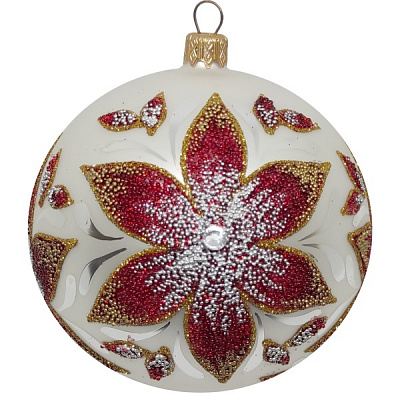 Шар новогодний 10099-3 100 мм серебряный