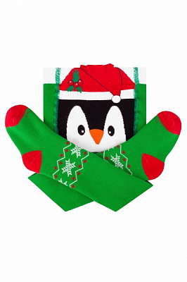 Колготки дитячі унісекс Duna новорічні 4938р.62-68 зелений