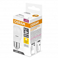 Лампа светодиодная Osram Classic Промо 6,5 Вт P45 матовая E27 220 В 3000 К LED CLP 6,5W/830 