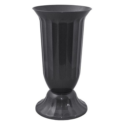 Вазон пластиковий Алеана Флора круглий 3,7л граніт