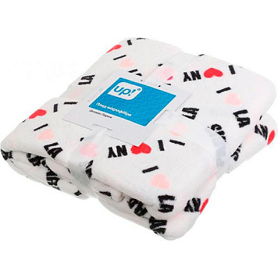 Плед Париж 160x200 см білий із малюнком UP! (Underprice)