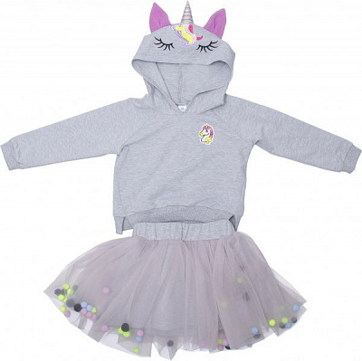 Комплект для девочек Luna Kids 4626/4 р.104 серый 