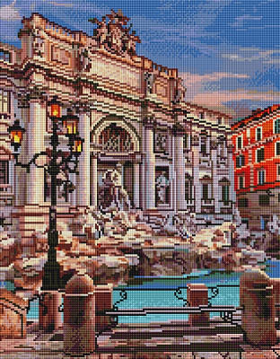 Алмазная мозаика Фонтан Ди Треви Рим 40х50 см GF5427 Brushme 