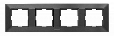 Рамка четырехместная Panasonic Arkedia Slim горизонтальная дымчатый 480500141