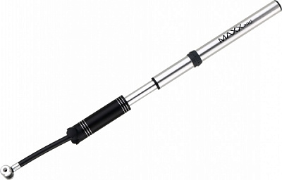 Насос для велосипеда MaxxPro 24x235 мм срібний із чорним M19-02A