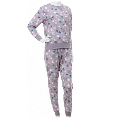 Костюм домашній жіночий La Nuit Home Full of Stars р. M світло-сірий