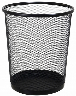 Корзина для бумаги Nota Bene металлическая 23,7x18,4х26,3 см черный 