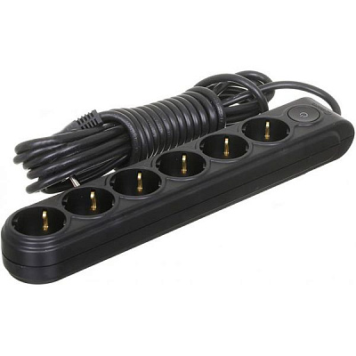 Подовжувач Makel с захистними шторками із заземленням 6 гн. чорний 5 м N6311163