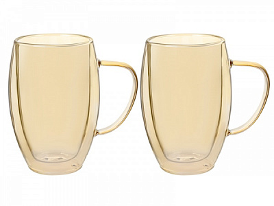 Набор кружек с двойными стенками Amber (605-004) 380 мл 2 шт. LeGlass 